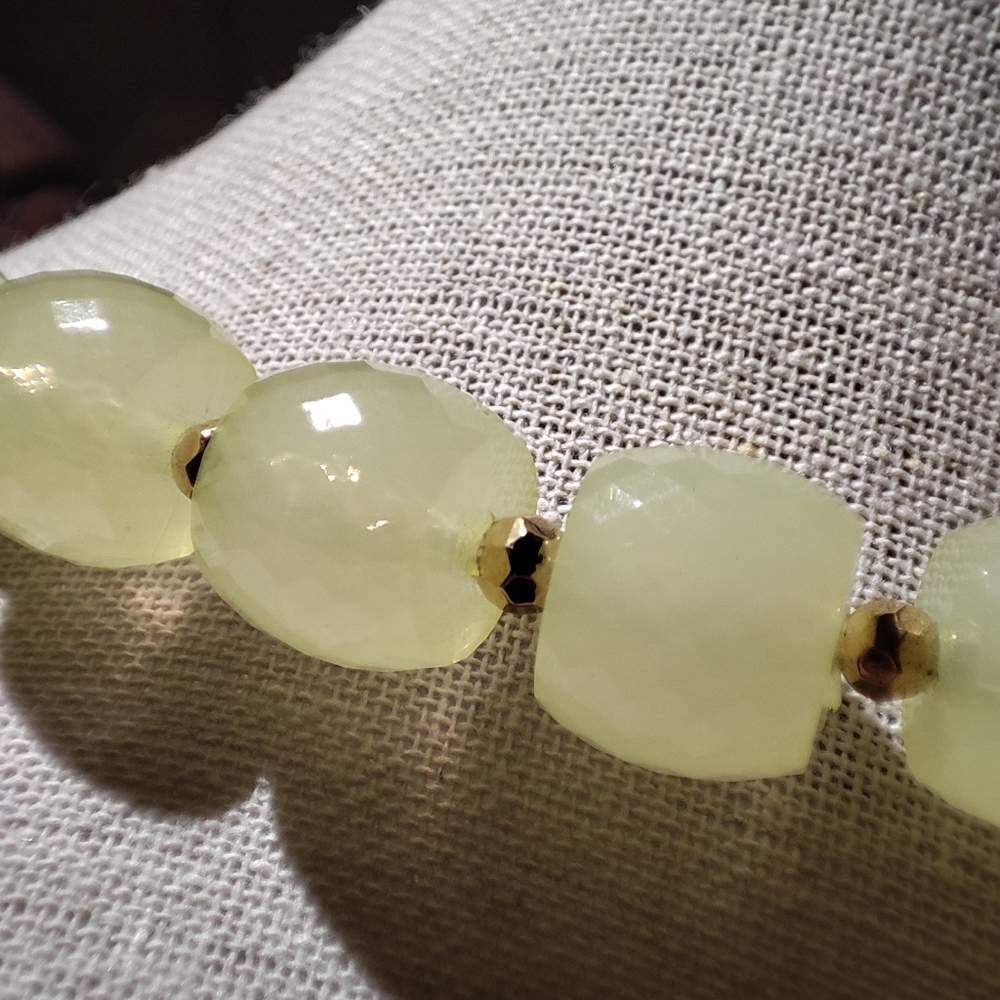 Lemoncello Lemonade Faceted Pale Lemon Yellow Faceted Lucite Necklace Vintage - Picture 11 of 15